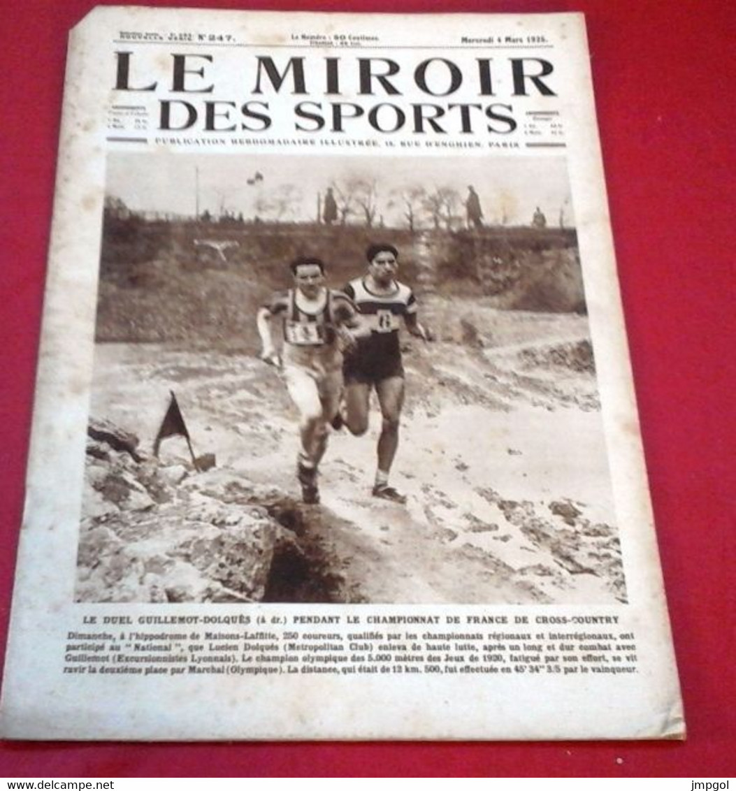 Miroir Des Sports N°247 Mars 1925 Course De Côte Argenteuil,Cross Maisons Lafitte, France Pays De Galles Rugby 5 Nations - Sport