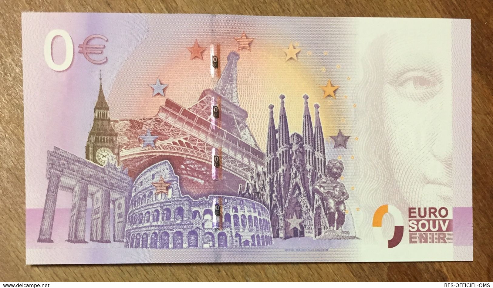 2016 BILLET 0 EURO SOUVENIR ESPAGNE CASA BATLLO GAUDI BARCELONA ZERO 0 EURO SCHEIN BANKNOTE PAPER MONEY - [ 8] Vals En Specimen