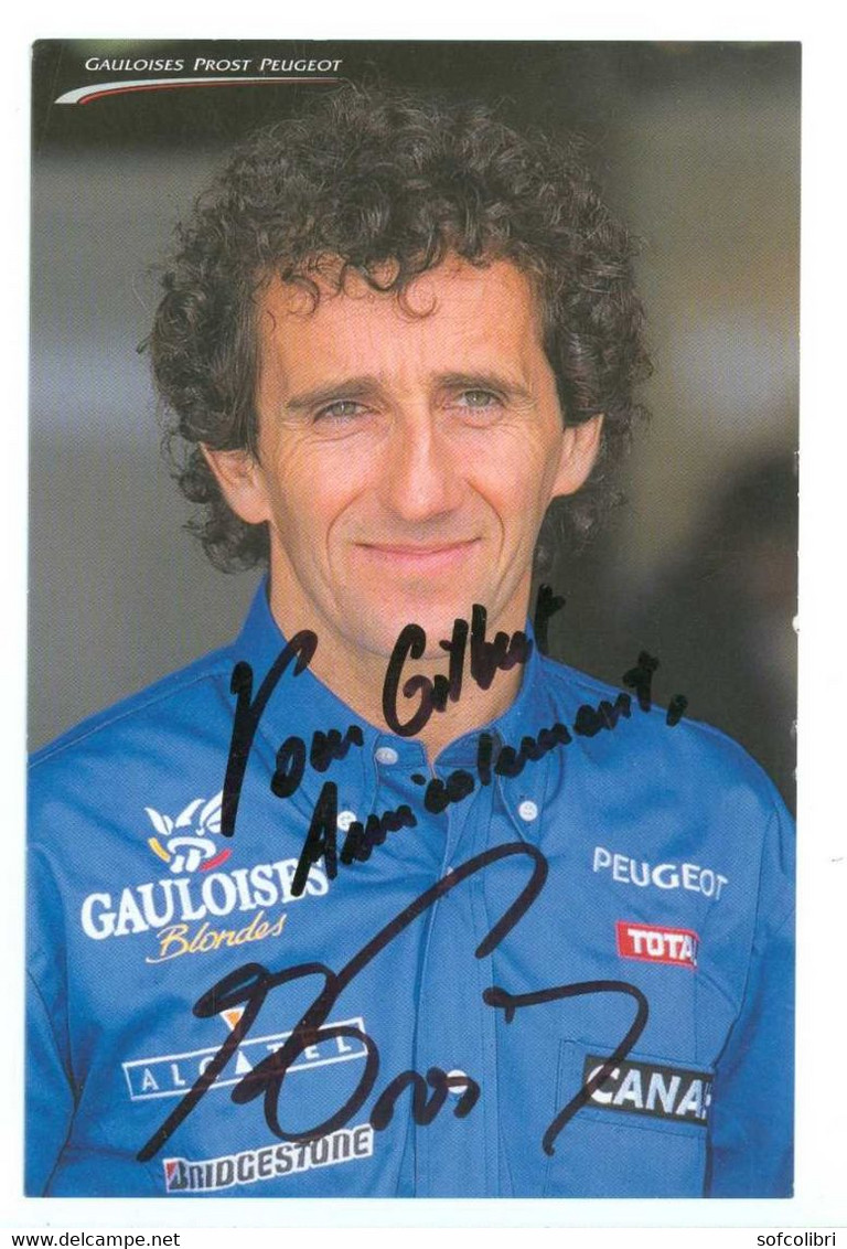 AUTOMOBILE - ALAIN PROST....Signature...Autographe Véritable.... - Autres & Non Classés