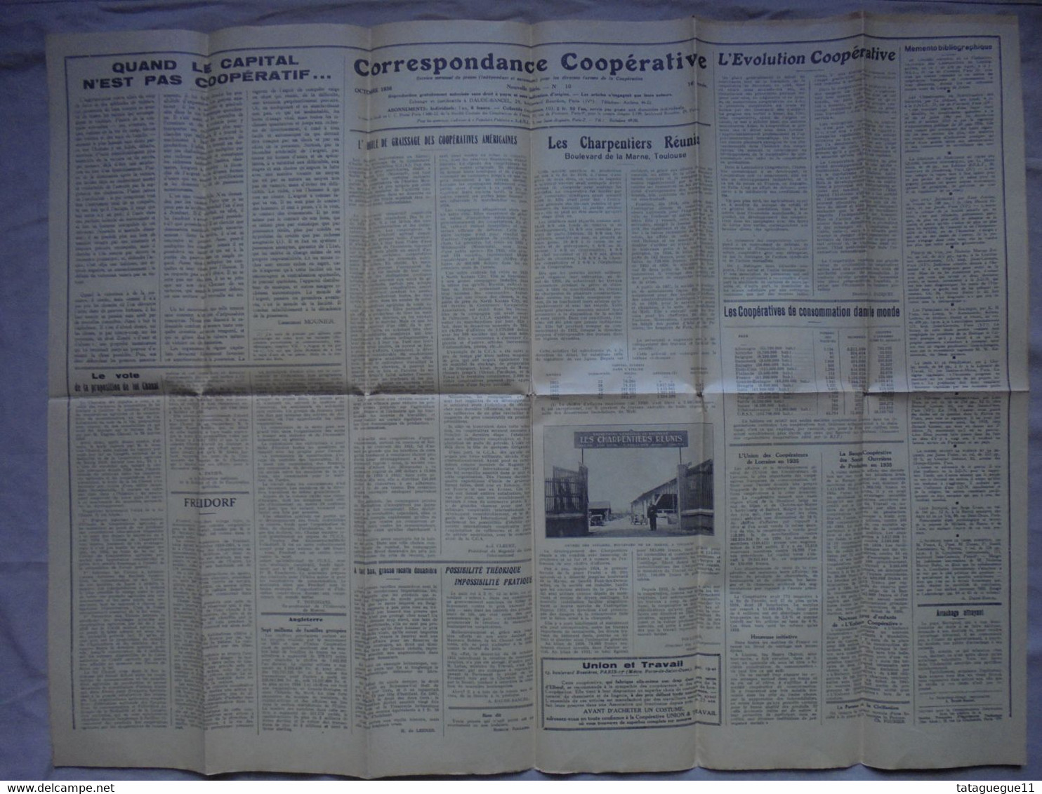 Ancien - Bulletin Correspondance Coopérative N° 10 Octobre 1936 - Revistas & Catálogos