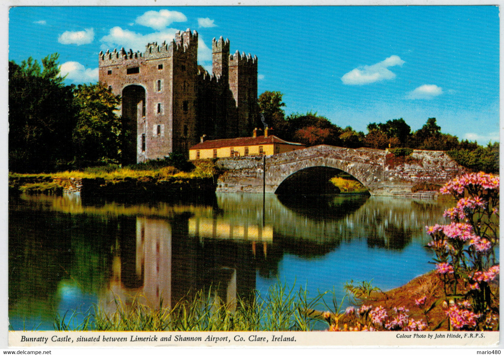 BUNRATTY  CASTLE   SITUATED BETEEEN LIMERICK AND  SHANNON AIRPORT  2 SCAN    (VIAGGIATA) - Limerick