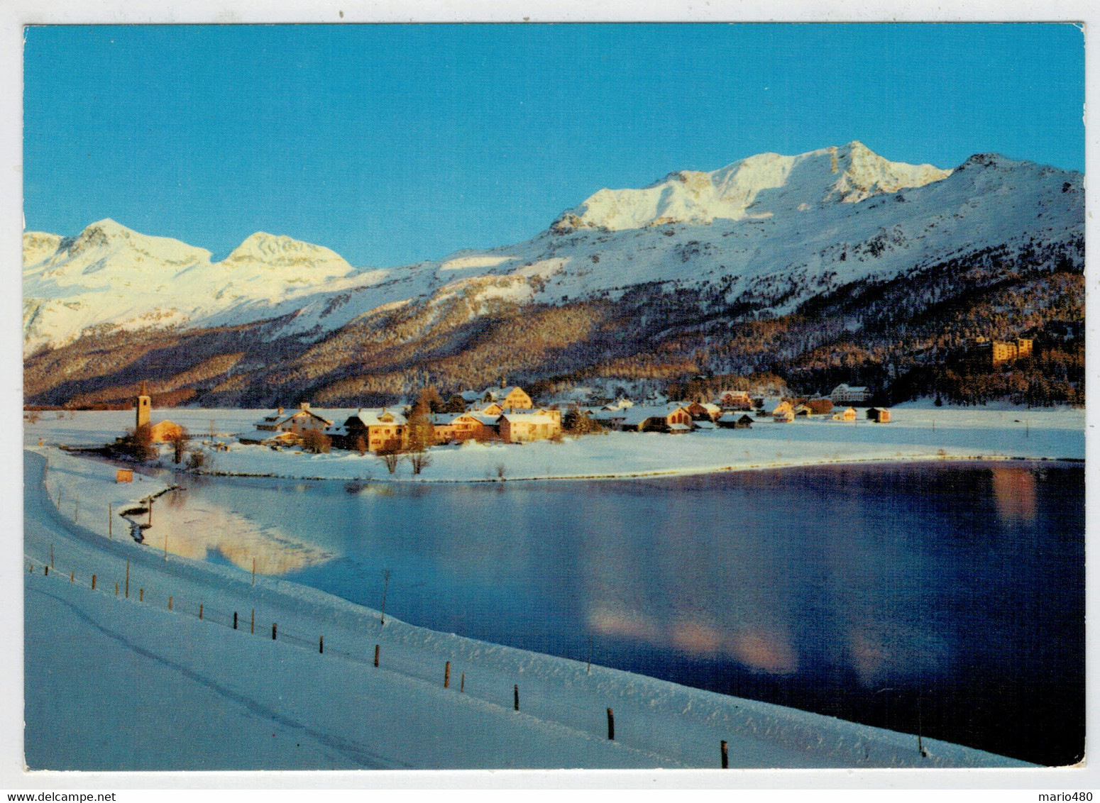 SILS   OBERENGADIN  1800m.            2 SCAN       (VIAGGIATA) - Sils Im Engadin/Segl