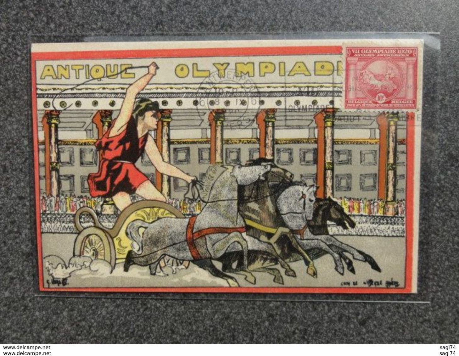 Antwerpen / Anvers, Zeldzame Collectie Van 5 Zeldzame Kaarten Door Illustrateur Verelst, Olympics /Olympiade 1920 (info) - Otros & Sin Clasificación