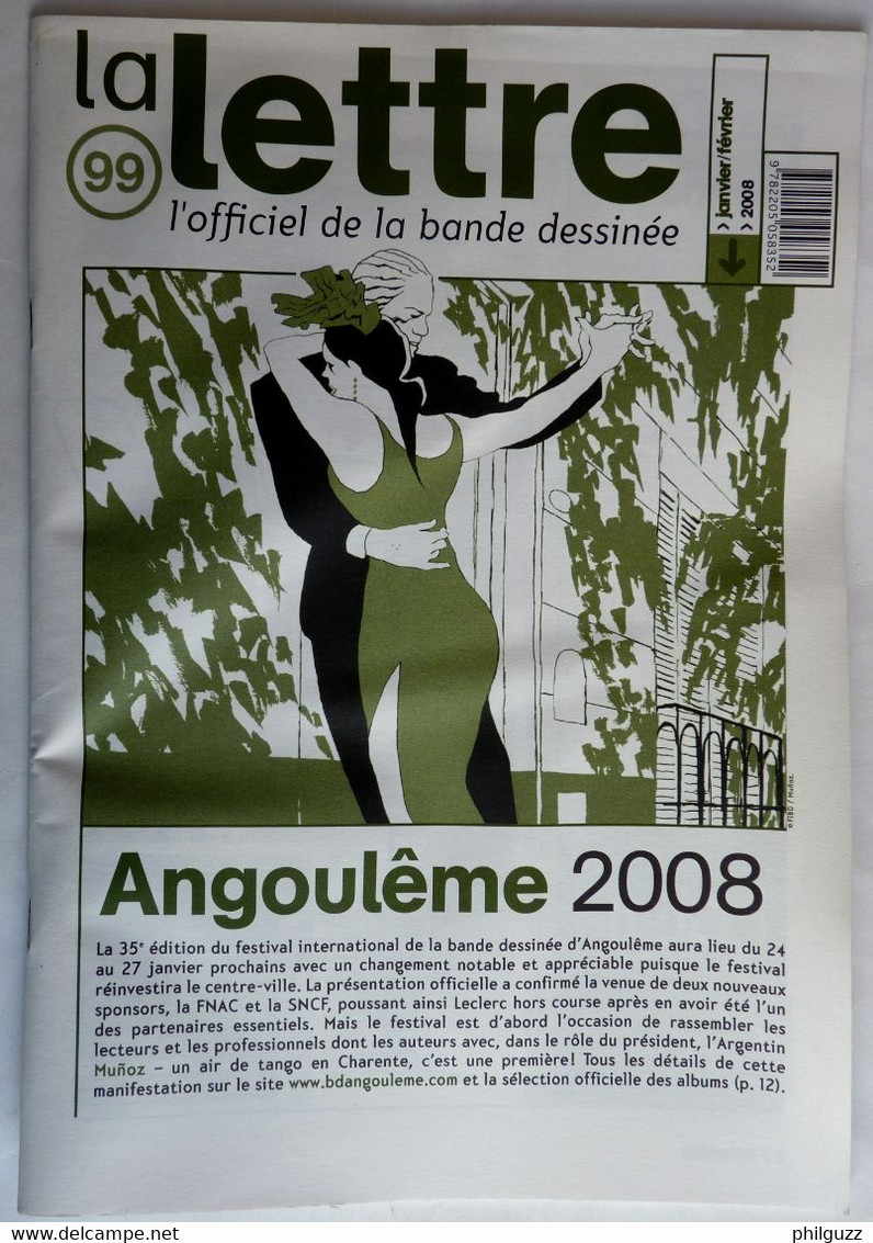 MAGAZINE LA LETTRE DARGAUD N°99 2008 MUNOZ ROSSI CASANAVE VINK ARLESTON MARVANO GUARNIDO BERTHET - Lettre De Dargaud, La