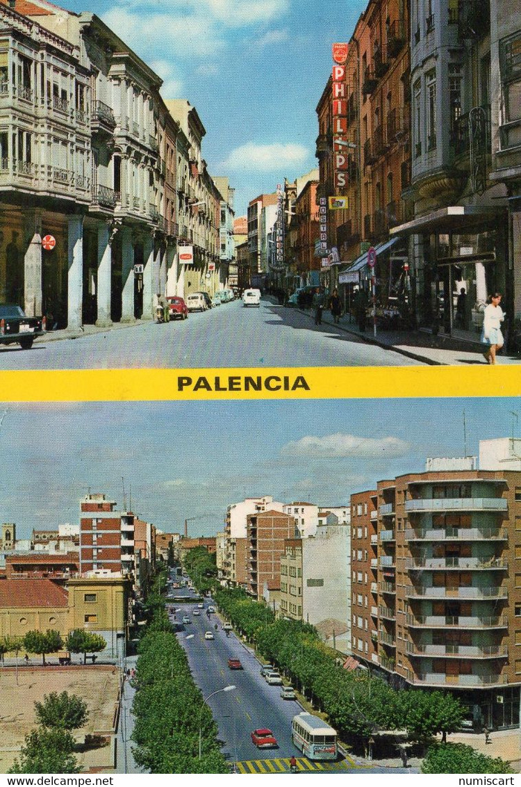 Palencia Belle Vue De La Ville Calle Mayor Y Avda - Palencia