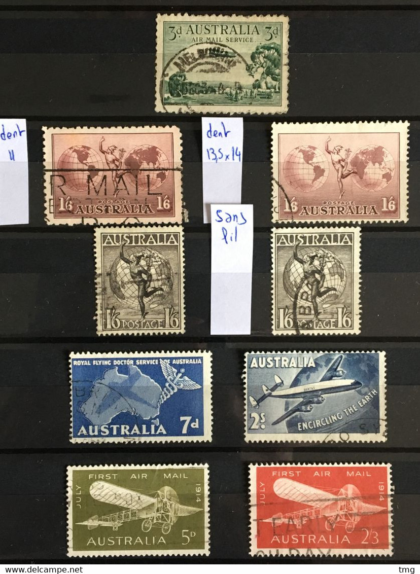 J57 – Australia (°) Obl  Year 1929 To 1964 - PA 2,  To 10, 12, 13 (30 Euros) - Used Stamps
