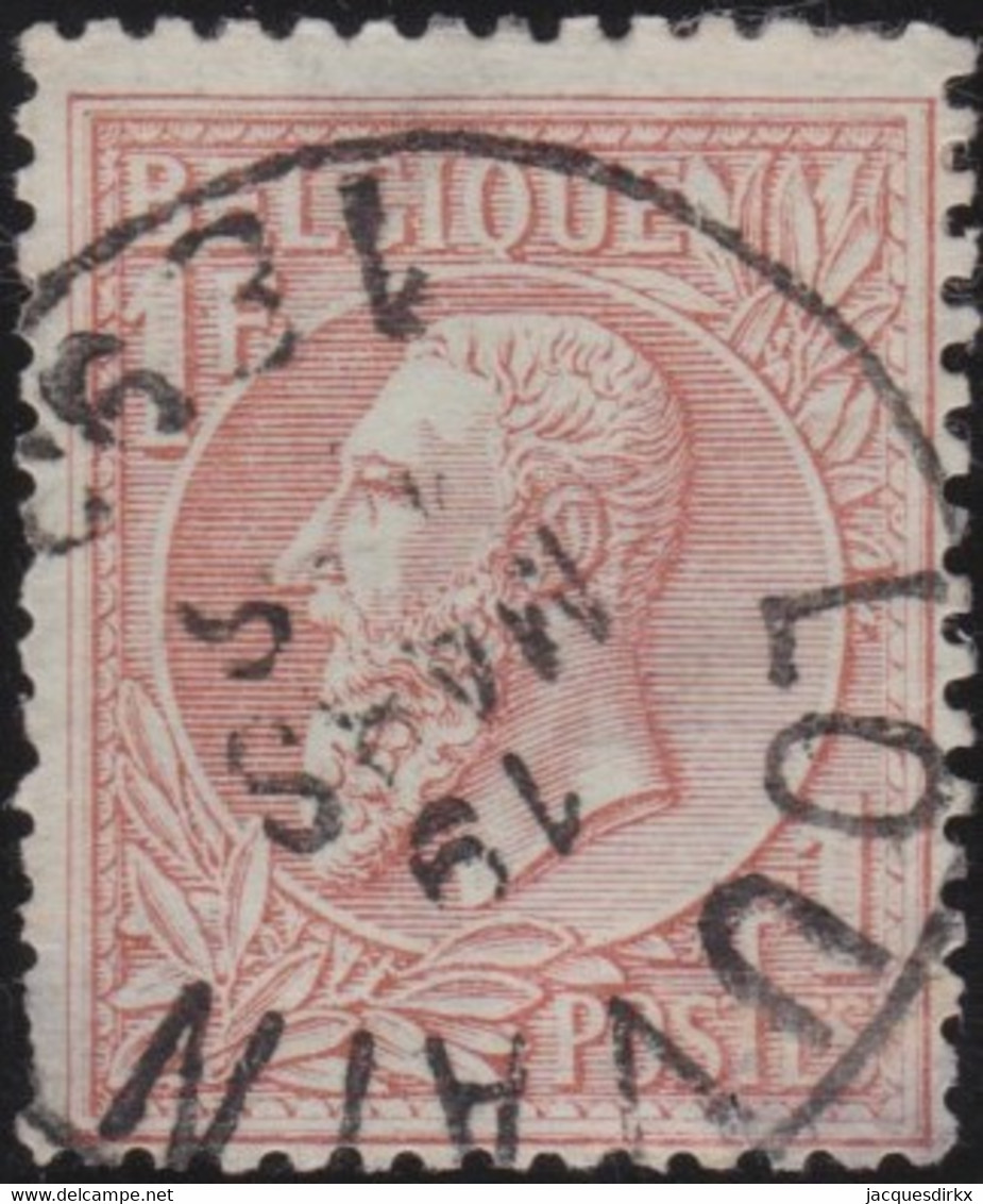 Belgie       .    OBP     .    51     .     O      .  Gebruikt     .   /   .  Oblitéré - 1884-1891 Leopoldo II