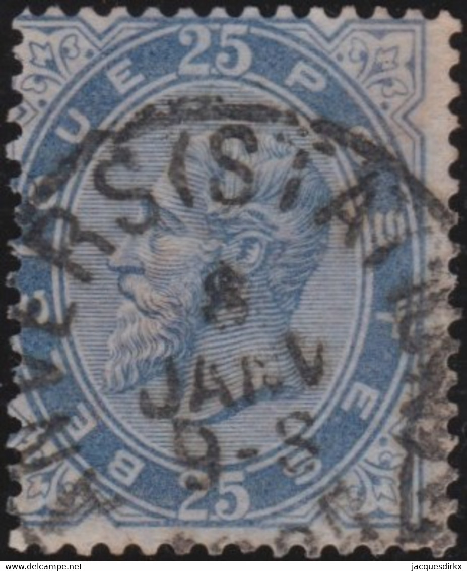 Belgie       .    OBP     .     40    .     O      .  Gebruikt     .   /   .  Oblitéré - 1883 Léopold II