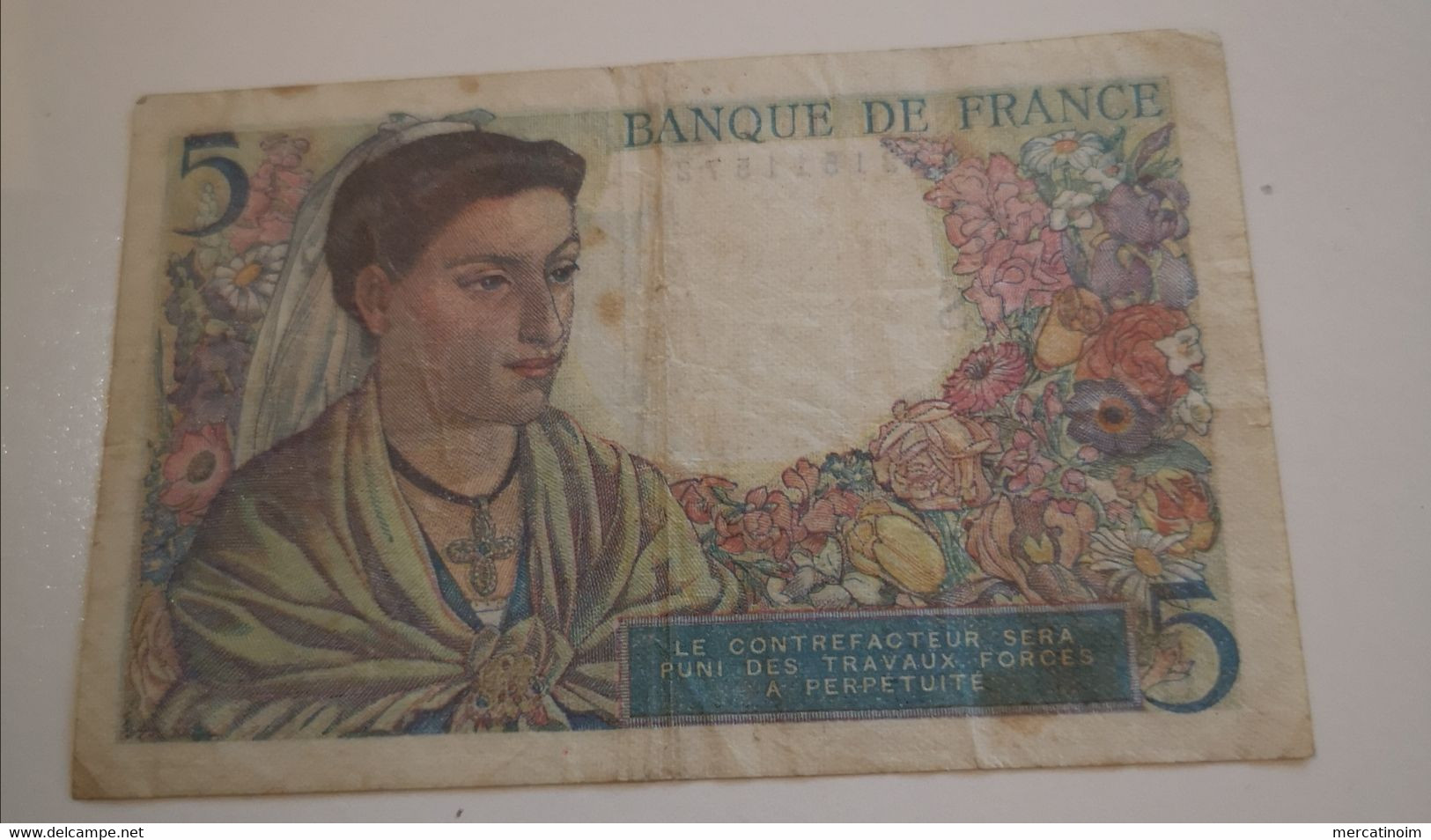 5 Francs 5-4-1945 - 5 F 1943-1947 ''Berger''