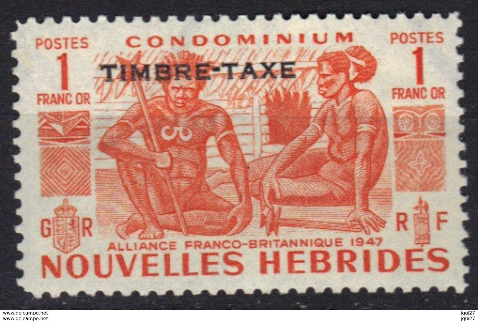 Nouvelles-Hébrides Timbre Taxe N° 30 * - Portomarken