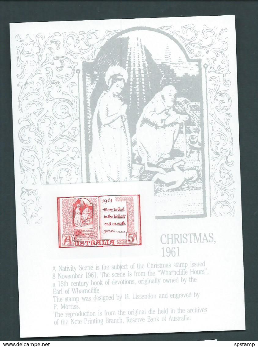 Australia 1990 5d Christmas 1961 Issue Proof Reprint On Official APO Replica Card 19 - Prove & Ristampe