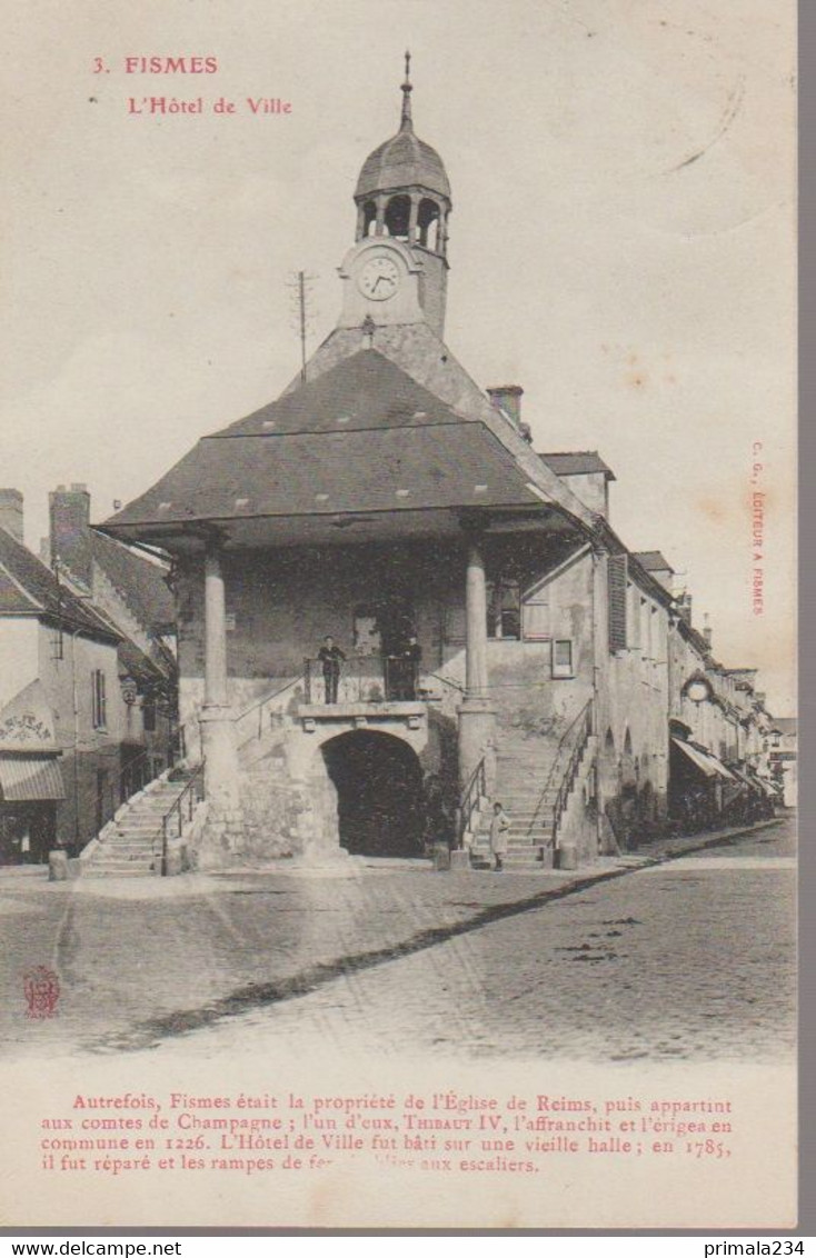 FISMES -  HOTEL DE VILLE - Fismes