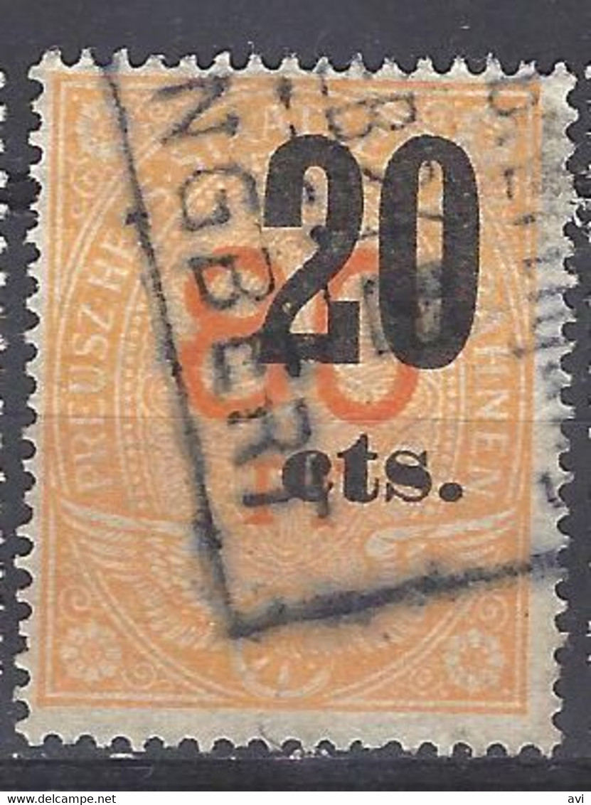 Old Germany Railway Parcel Saargebiet 20cts/80pf Rare. Used Trains/Railways/Eisenbahnmarken - Revenue Stamps