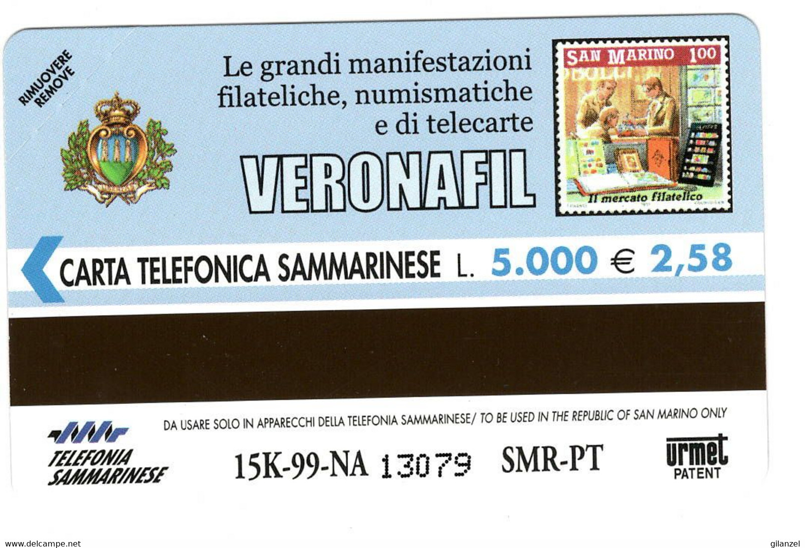 SAN MARINO SCHEDA TELEFONICA VERONAFIL NUOVA - San Marino