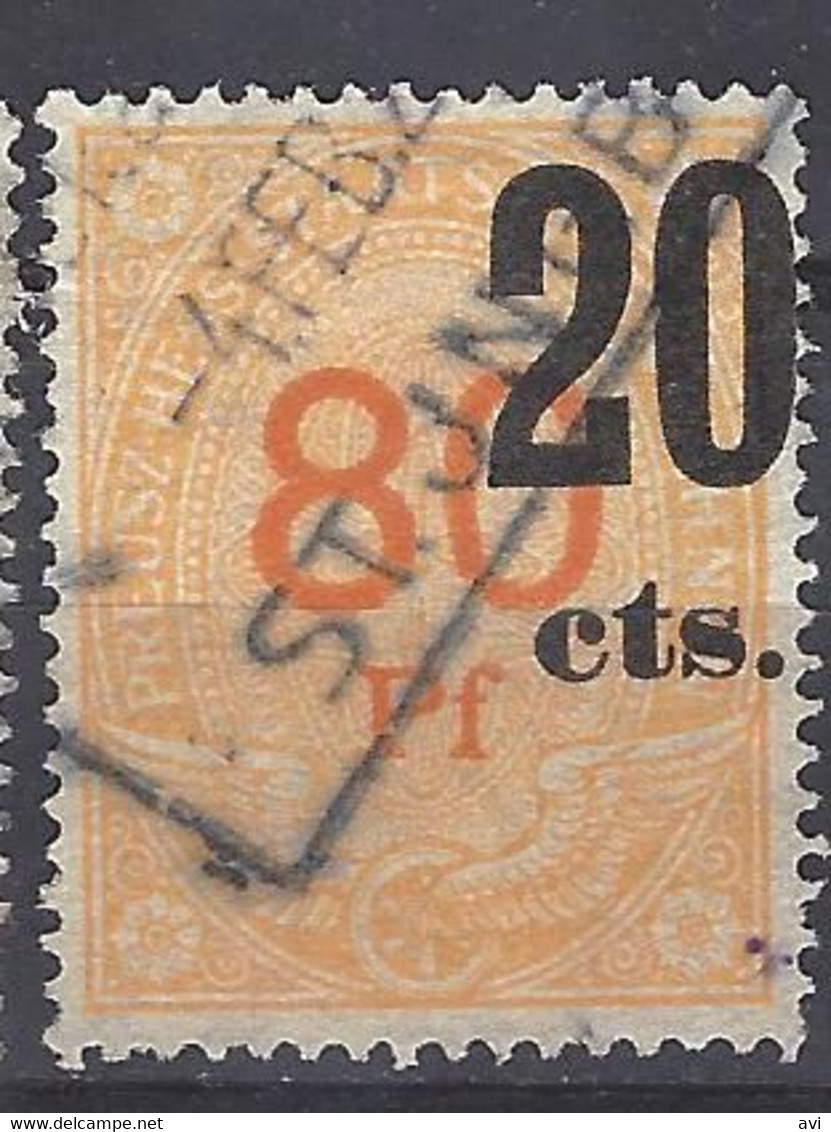 Old Germany Railway Parcel Saargebiet 20cts/80pf (2)Rare. Used Trains/Railways/Eisenbahnmarken - Revenue Stamps