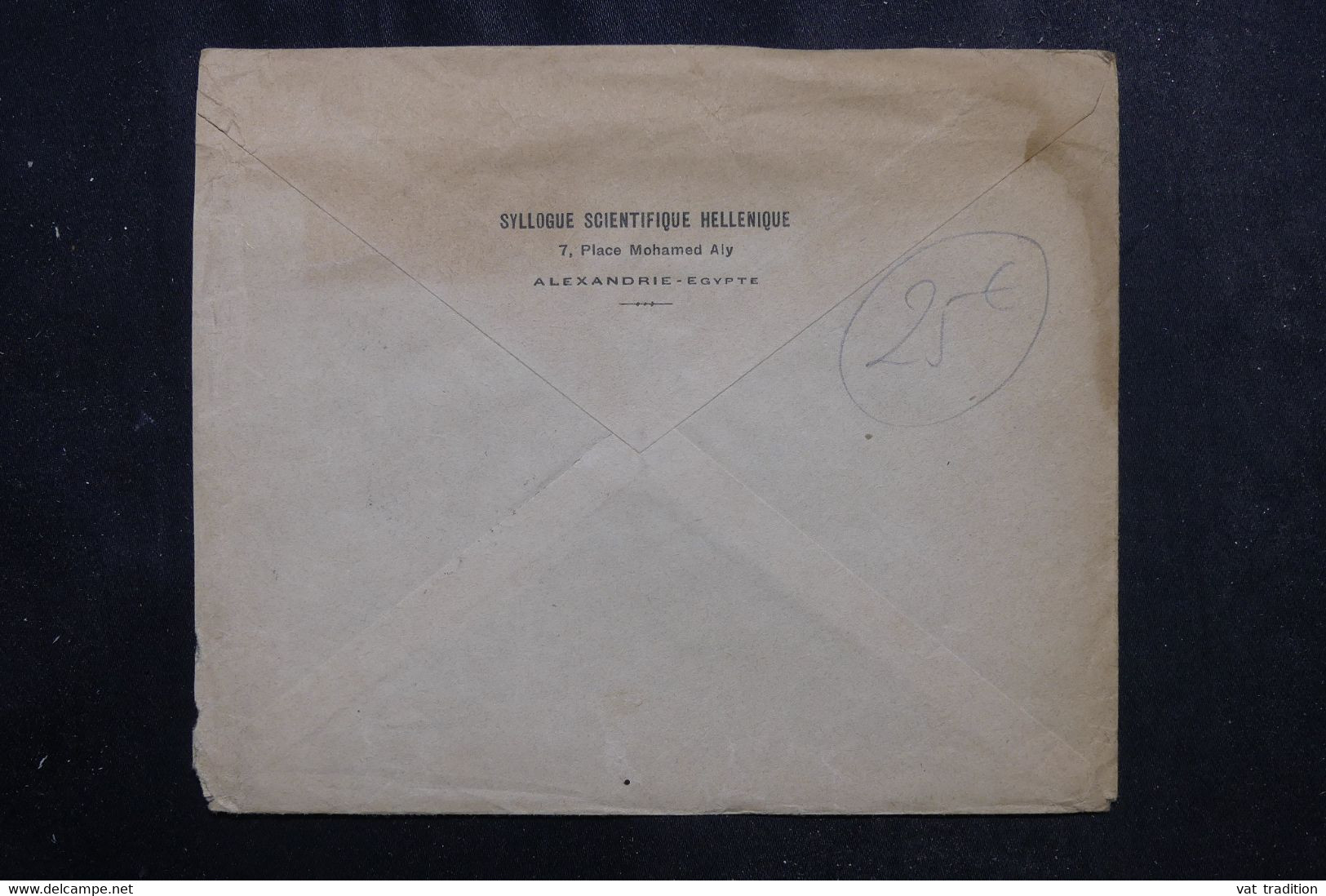 ALEXANDRIE - Enveloppe Commerciale De AlexandrIe Pour Paris En 1921, Affranchissement Mouchons / Blancs - L 72251 - Brieven En Documenten