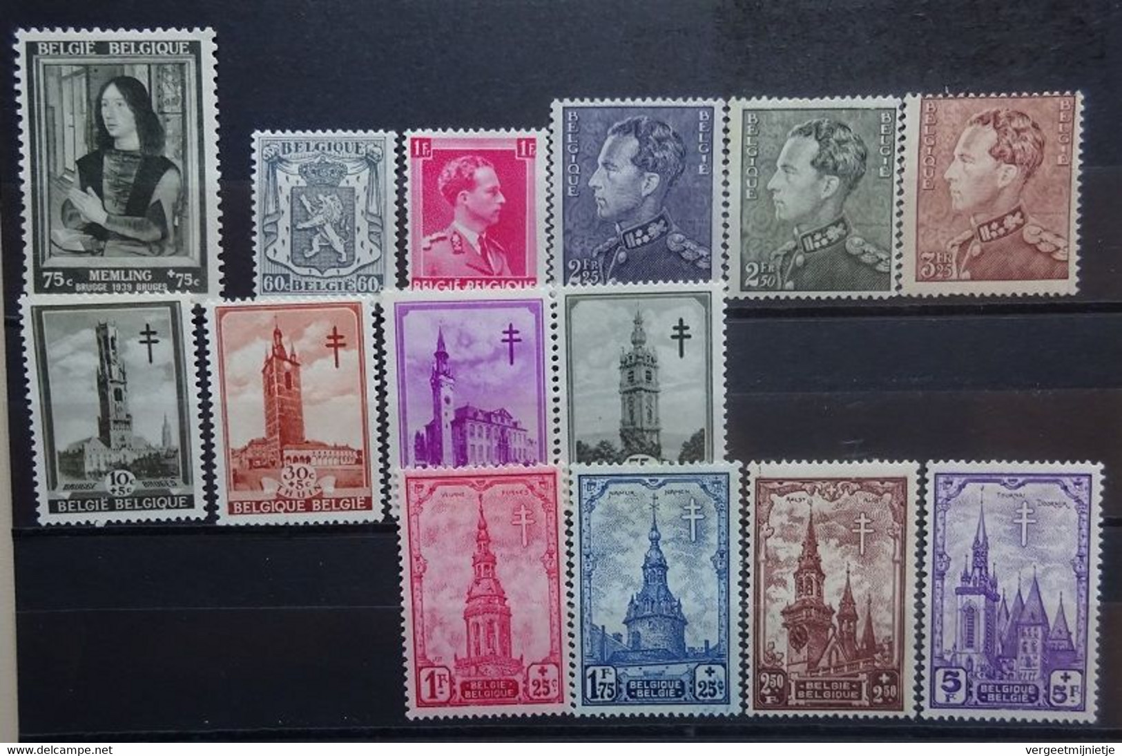 BELGIE 1939    Nr. 512 /  519 - 526 / 527 - 531   Spoor Van Scharnier *     CW 32,00 - Unused Stamps