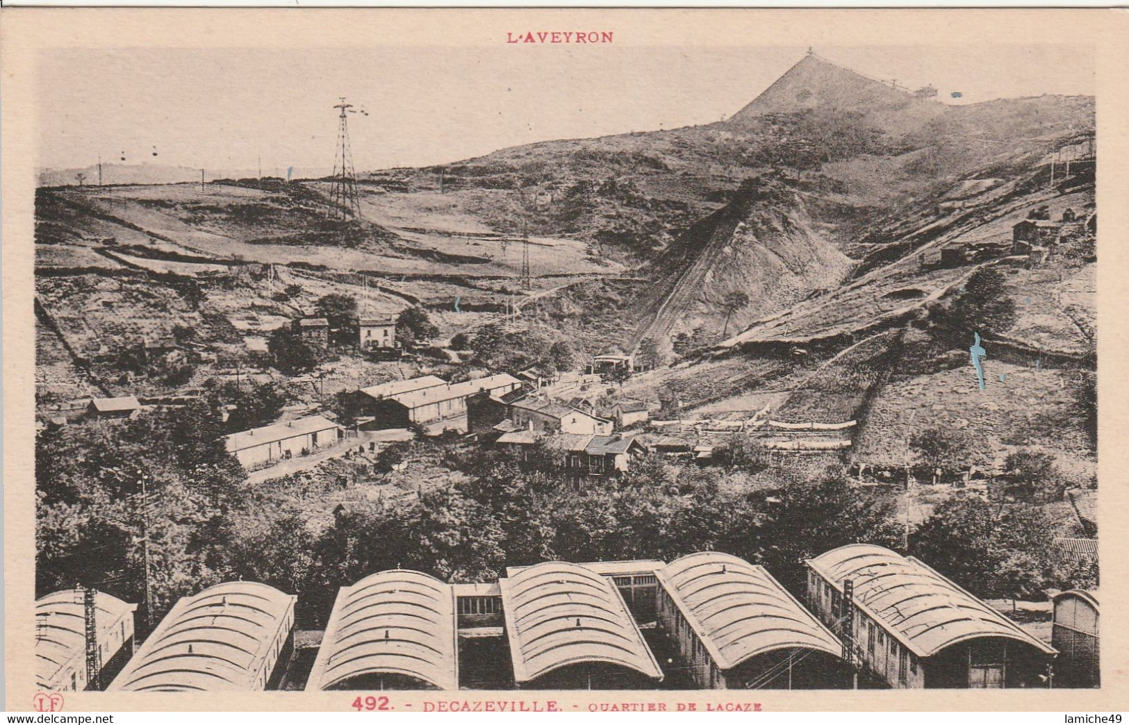 DECAZEVILLE Quartier De Lacaze Au Fond, Transport Aérien Du Minerai ! ( Mine Atelier) (photo LABOUCHE) - Decazeville