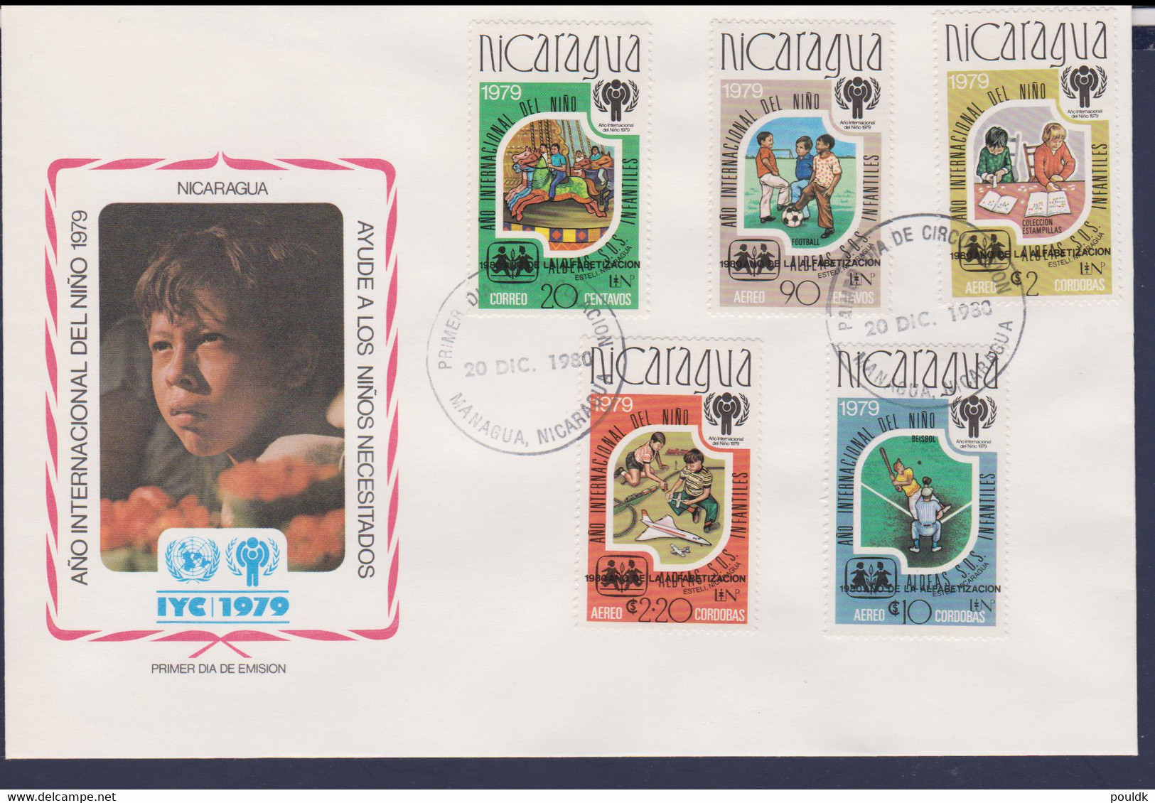 Nicaragua FDC 1979 Int. Year Of Children   (G117-22) - UNICEF
