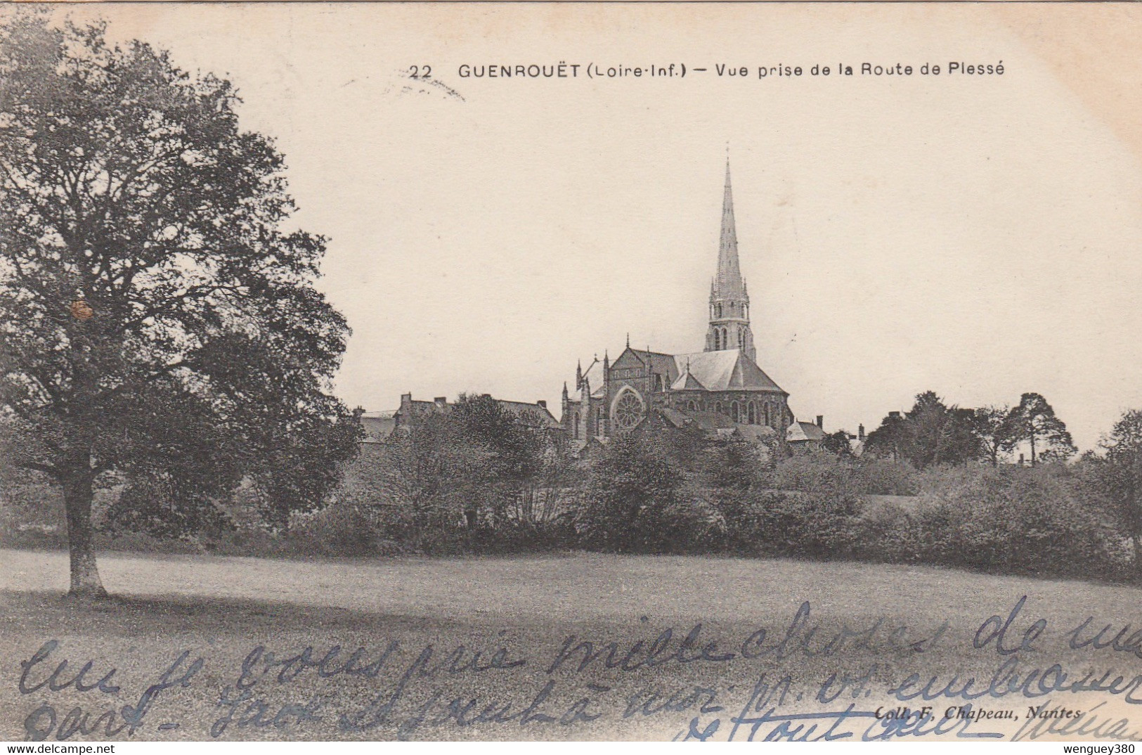 44 GUENROUET     Vue Prise De La Route De Plessé.  PLAN 1911 - Guenrouet