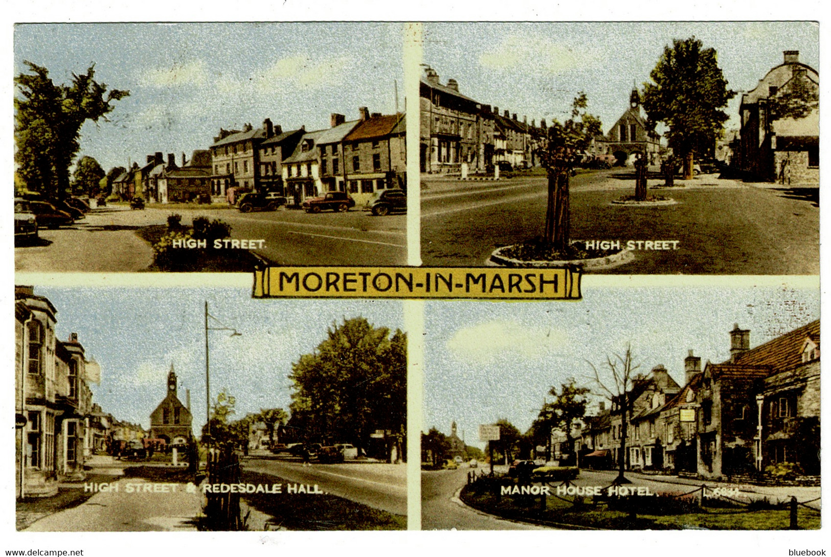 Ref 1405 - 1959 Multiview Postcard - Moreton-in-Marsh Gloucestershire Krag Style Postmark - Other & Unclassified