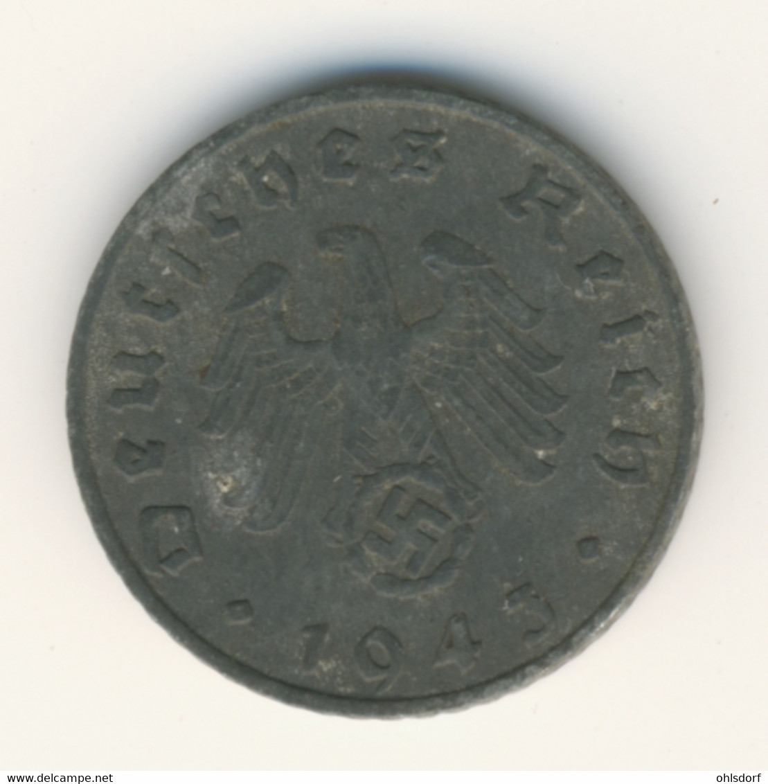 DEUTSCHES REICH 1943 E: 5 Reichspfennig, KM 100 - 5 Reichspfennig