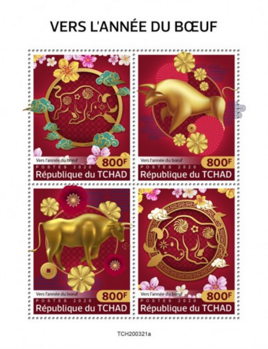 Tchad 2020 Year Of The Ox China Lunar Year S/S TCH200321 - Otros & Sin Clasificación