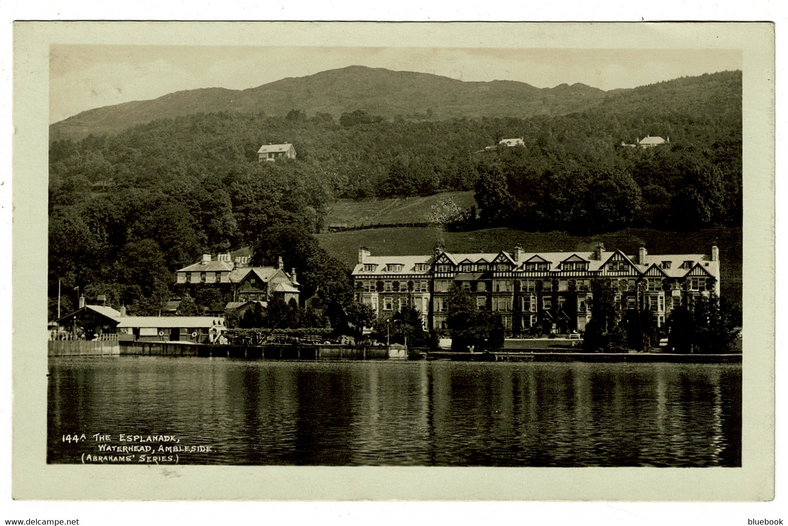 Ref 1407 - 1931 Real Photo Postcard - Waterhead Esplanade Ambleside - Lake District Cumbria - Ambleside