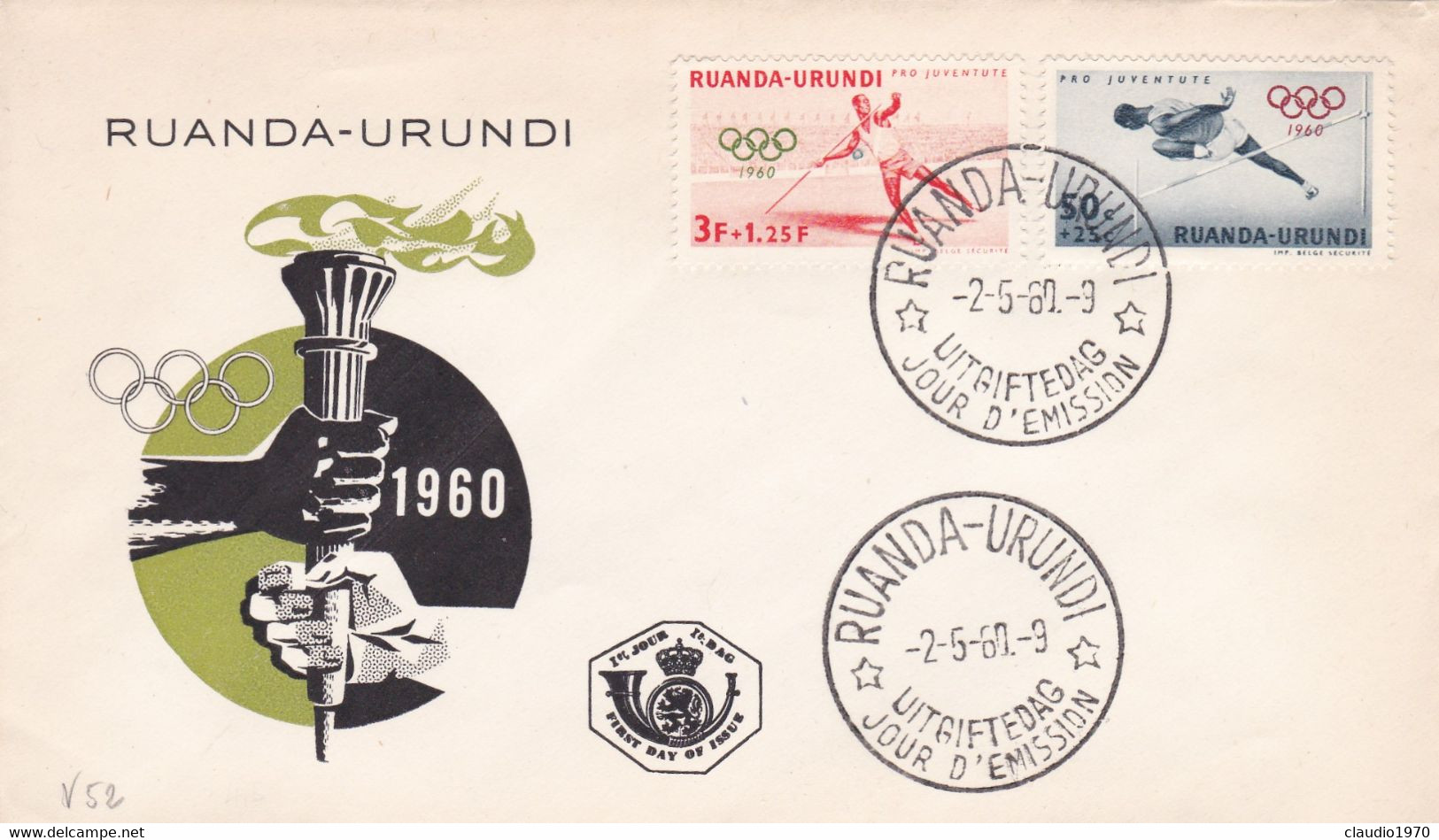 RUANDA - BUSTA F.D.C. - RUANDA- URUNDI - 1960 - Cartas & Documentos