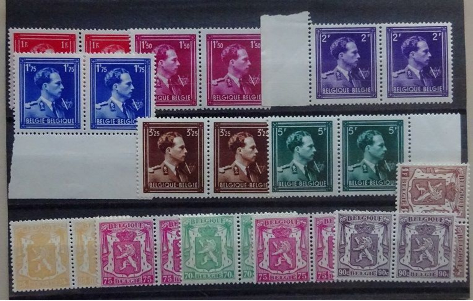 BELGIE 1944   Nr. 690 - 696 / 710 - 715   In Paar   Postfris **  CW 37,00 - Ungebraucht