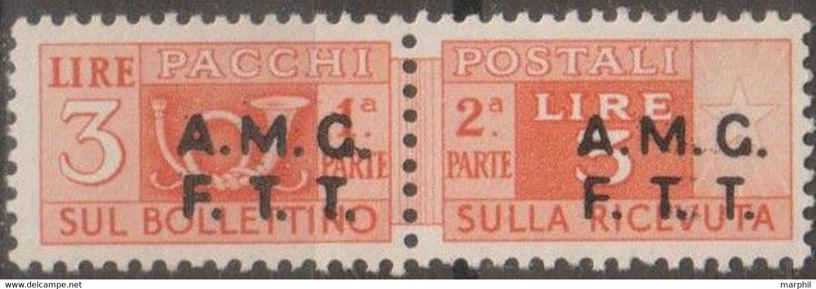 Italia 1947 Trieste Zona A Pacchi Postali UnN°3 MNH/** - Postal And Consigned Parcels