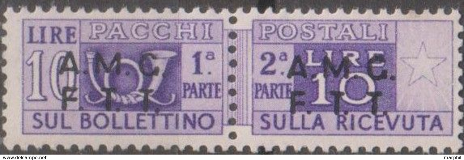 Italia 1947 Trieste Zona A Pacchi Postali UnN°6 MNH/** - Paketmarken/Konzessionen