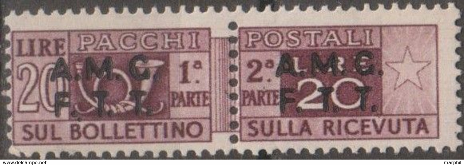 Italia 1947 Trieste Zona A Pacchi Postali UnN°7 MNH/** - Paquetes Postales/consigna