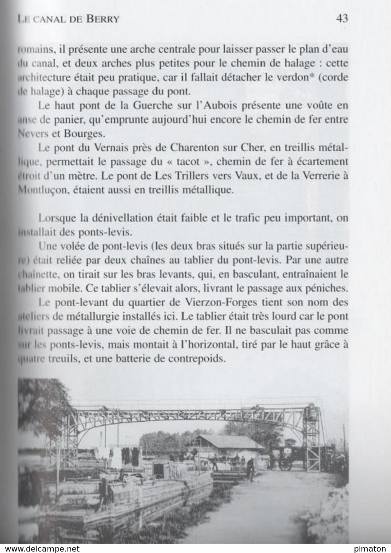 LE CANAL DE BERRY Livre De 111 Pages Par René CHAMBAREAU Et CHRISTELLE JAMOT - ROBERT - Bourbonnais