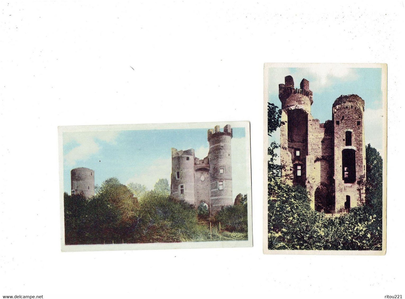 Lot 2 Cpa - 38 - Bressieux - Ruines Du Château - Combier Macon - - Bressieux