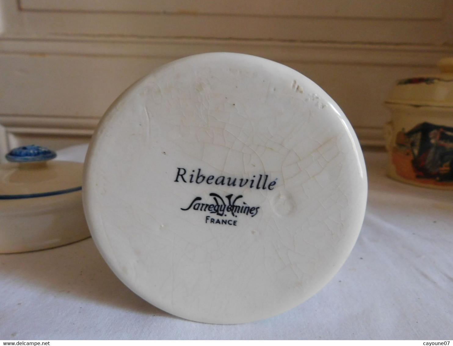 Sarreguemines Digoin pot à foie gras faïence modèle Ribeauvillé alsace 1920/1950