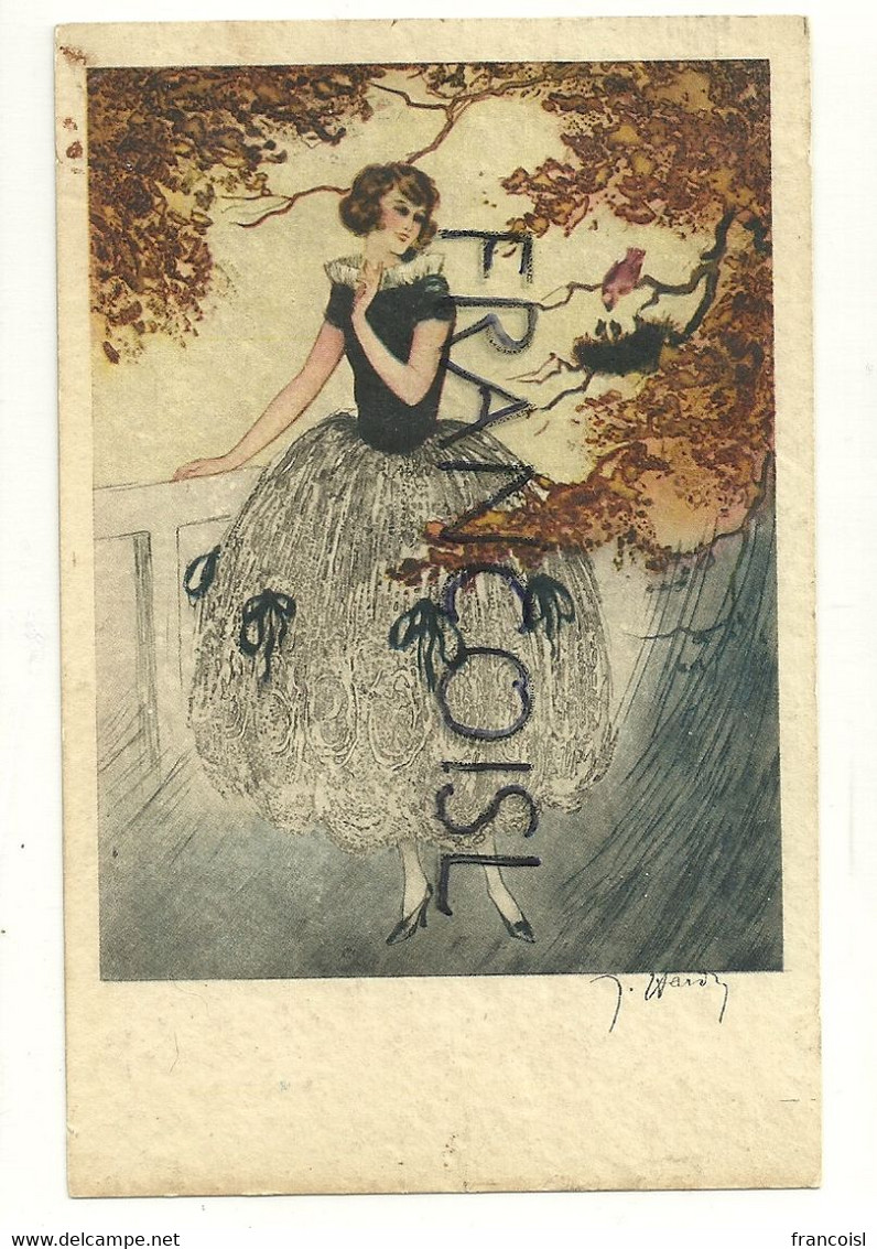 Jeune Fille Et Nid D' Oiseaux. Signée Hardy. 1929 - Hardy, Florence