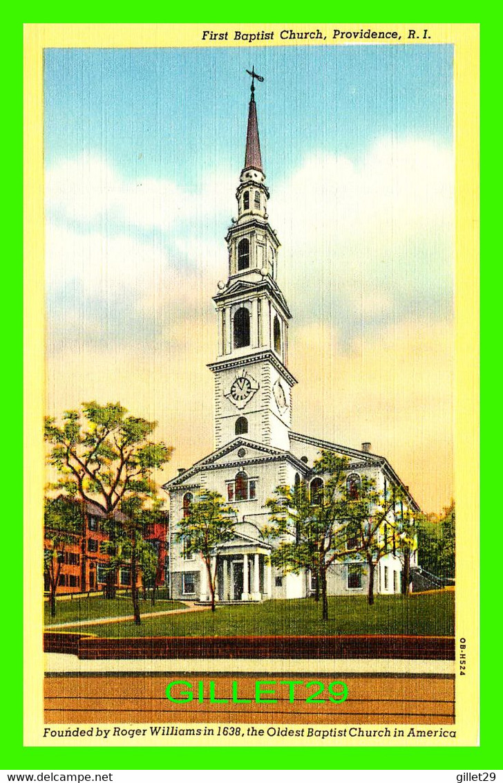 PROVIDENCE, RI - FIRST BAPTIST CHURCH FOUNDED BY ROGER WILLIAMS IN 1638 - BERGER BROS - - Providence