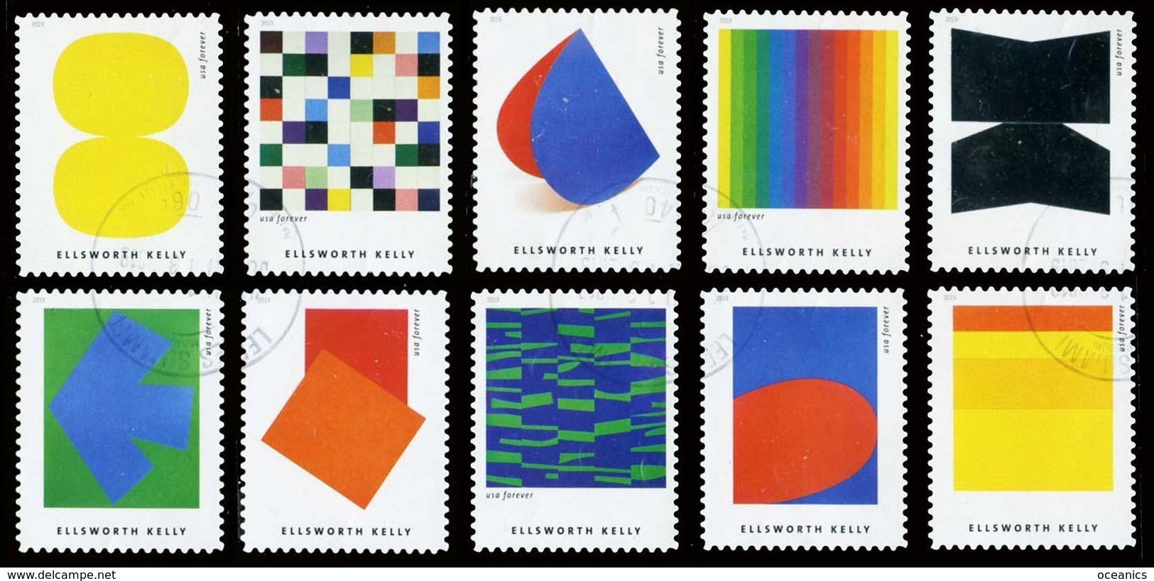 Etats-Unis / United States (Scott No.5382-91 - Ellsworth Kelly) (o) TB / VF - Gebruikt