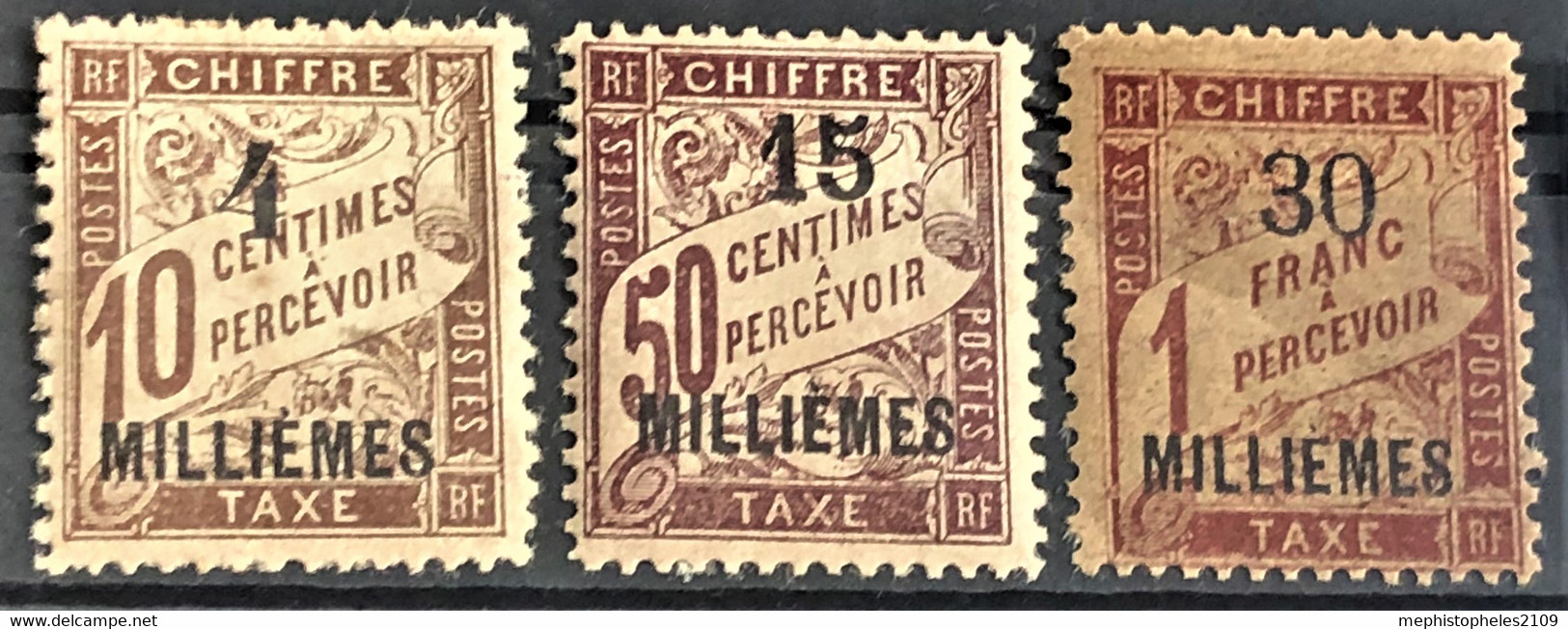 ALEXANDRIE 1922 - MLH - YT 2, 4, 5 - Chiffre Taxe - Neufs