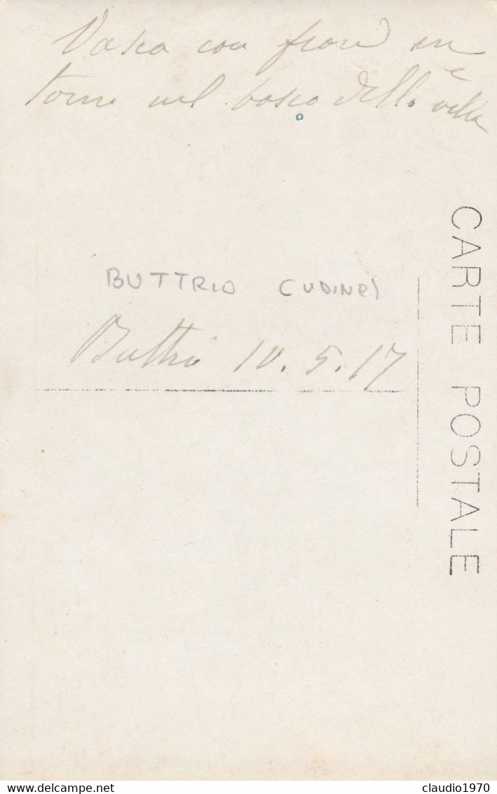 BUTTRIO (UDINE)  CARTOLINA - FOTOGRAFIA MILITARE E CORE ROSSA ITALIANA - VILLA FLORIO - ANNO. 1917 - Udine