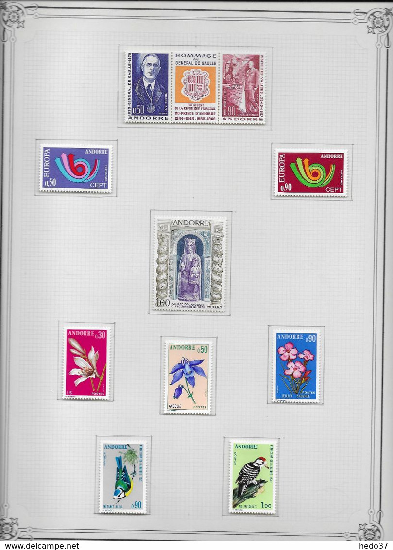 Andorre - Collection Vendue Page Par Page - Timbres Neufs * Avec Charnière - TB - Verzamelingen