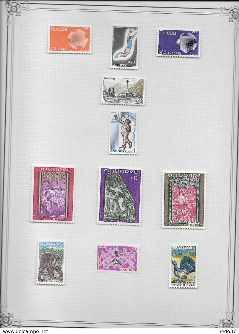 Andorre - Collection Vendue Page Par Page - Timbres Neufs * Avec Charnière - TB - Collezioni