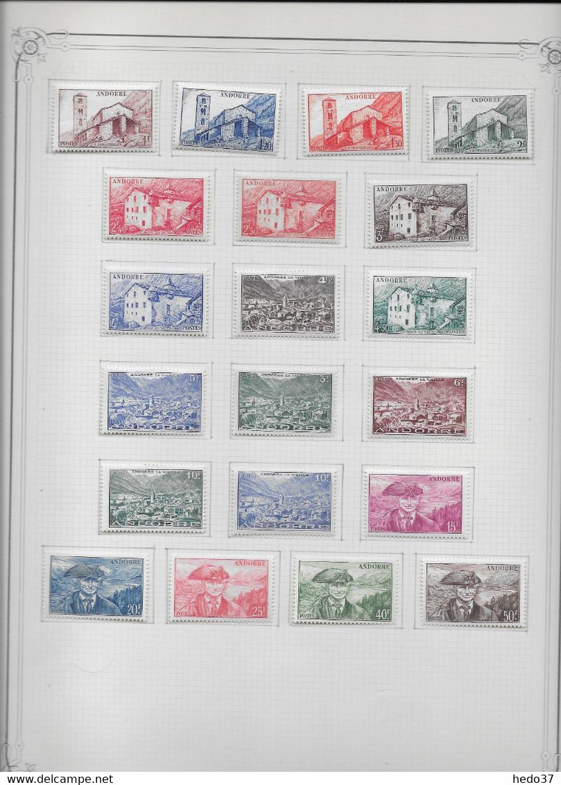 Andorre - Collection Vendue Page Par Page - Timbres Neufs * Avec Charnière - TB - Sammlungen