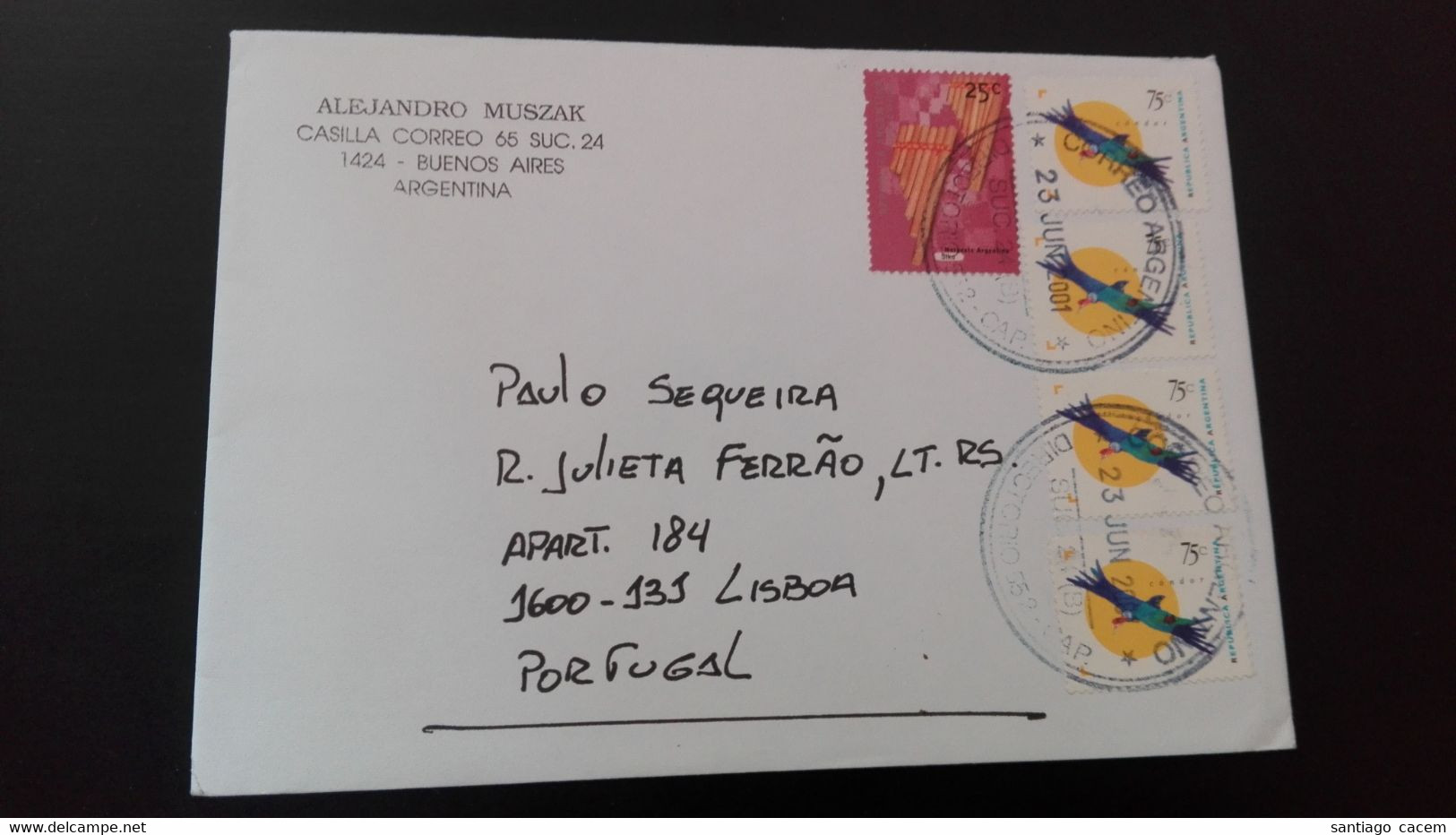 Argentina - Cover (T. Bird, Animal) - Lettres & Documents