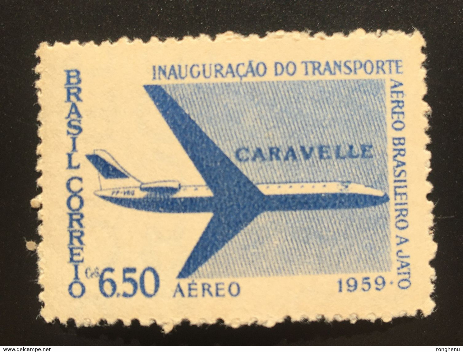 Brazil/Brasil 6,50 Cruzeiro 1959 Inauguration Of Brazilian Jet Transport - Caravelle - Andere & Zonder Classificatie