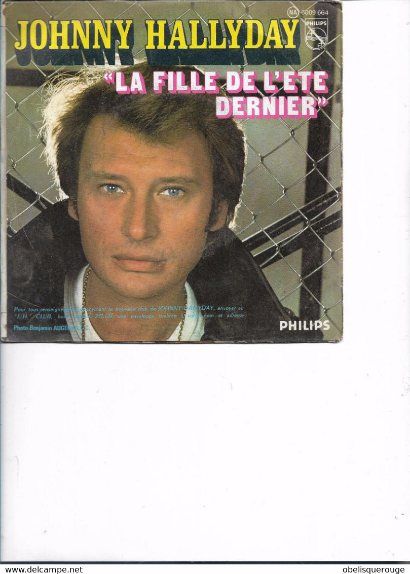 JOHNNY HALLYDAY  LA FILLE DE L ETE DERNIER 45 TOURS ANNEE 60 TOP TOP LOVELY LADY - Jazz