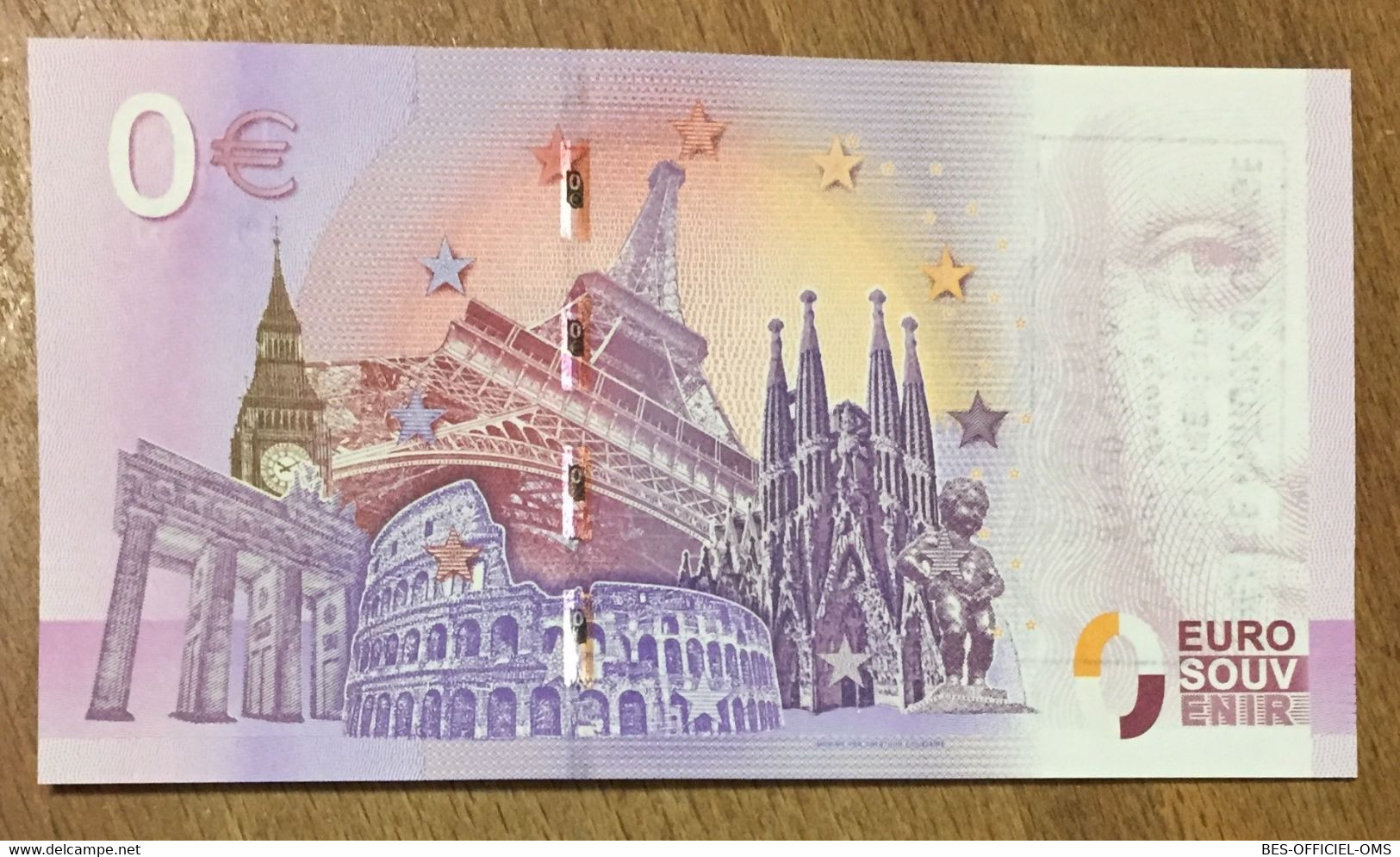 2016 BILLET 0 EURO SOUVENIR DPT 84 ARC DE TRIOMPHE D'ORANGE + TAMPON ZERO 0 EURO SCHEIN BANKNOTE PAPER MONEY - Privatentwürfe