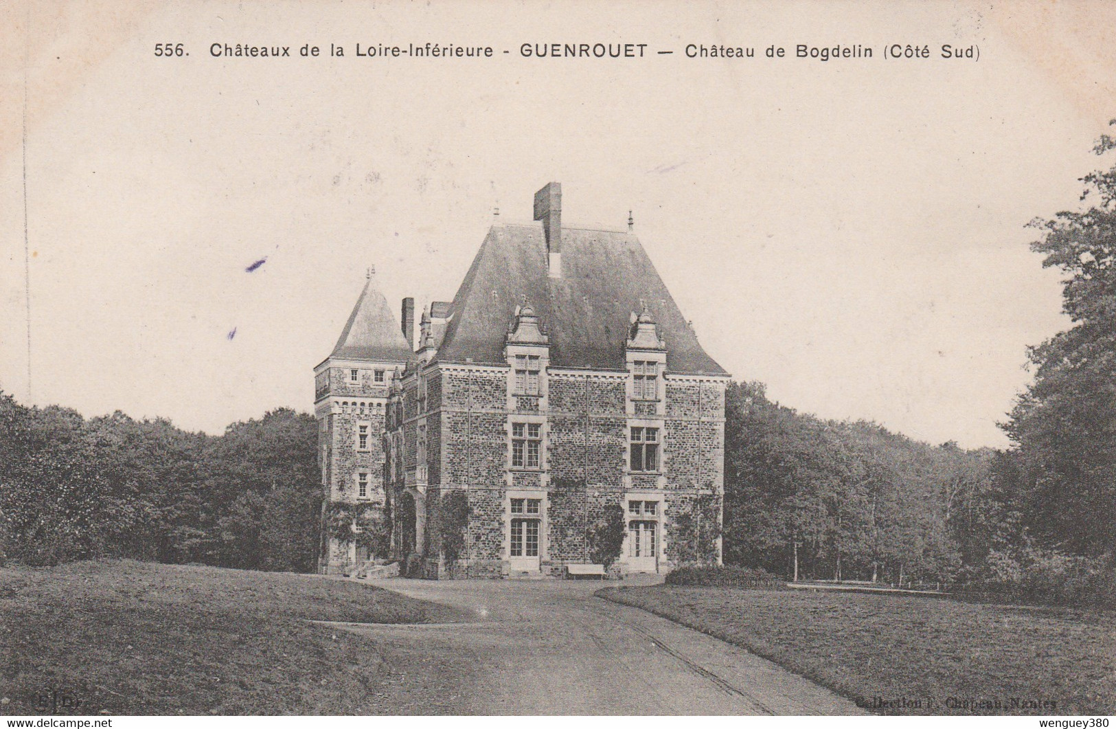 44 GUENROUET      Chateau De Bogdelin (Côté Sud)          PLAN 1909 PAS COURANT - Guenrouet