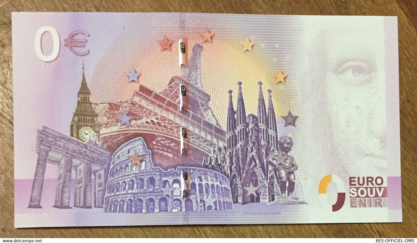 2016 BILLET 0 EURO SOUVENIR DPT 75 SCAPHANDRE DES FRÈRES CARMAGNOLLE + TAMPON ZERO 0 EURO SCHEIN BANKNOTE PAPER MONEY - Private Proofs / Unofficial